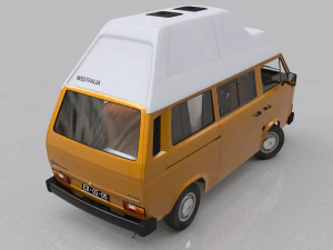 Volkswagen T3 Camping Westfalia Joker - 1980 г. 3D Модель