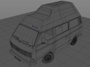 Volkswagen T3 Camping Westfalia Joker - 1980 г. 3D Модель