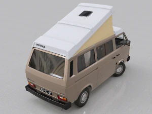 volkswagen t3 campeggio westfalia jolly - 1980 Modello 3D