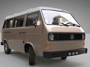 volkswagen t3 campeggio westfalia jolly - 1980 Modello 3D