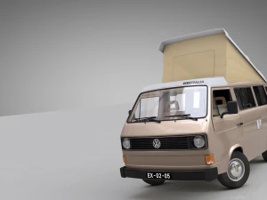 volkswagen t3 campeggio westfalia jolly - 1980 Modello 3D
