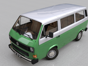 volkswagen t3 transporter caravelle - 1982 3D Model