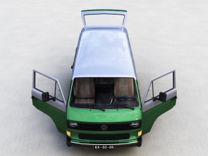 volkswagen t3 transporter caravelle - 1982 Modelo 3D