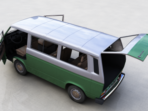 volkswagen t3 transporter caravelle - 1982 Modelo 3D