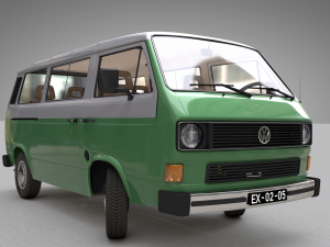 volkswagen t3 transporter caravelle - 1982 Modelo 3D