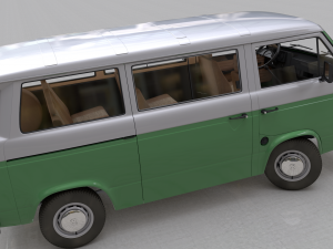 volkswagen t3 transporter caravelle - 1982 Modelo 3D
