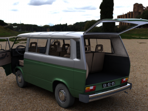 volkswagen t3 transporter caravelle - 1982 Modelo 3D
