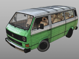 volkswagen t3 transporter caravelle - 1982 Modelo 3D