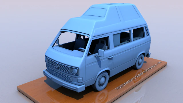Volkswagen t3 Transporter Вестфалия 1980 г. 3D Принт Модель .c4d .max .obj .3ds .fbx .stl .blend 