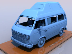Volkswagen t3 transporter westfalia 1980r Model do druku 3D
