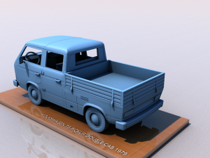 volkswagen t3 transporter pickup doble cab - 1979 3D Print Model