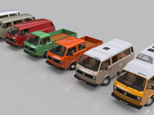pakiet volkswagen t3 transporter - 1978 Model 3D