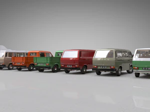 pack volkswagen t3 transporter - 1978 3D Model