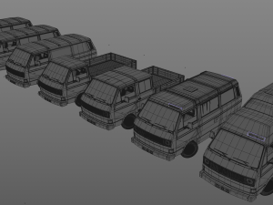 pack volkswagen t3 transporter - 1978 3D 모델