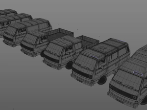 pack volkswagen t3 transporter - 1978 3D Model