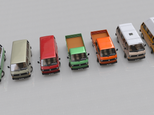 pack volkswagen t3 transporter - 1978 3D 모델
