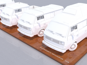 pack volkswagen t3 transporter - 1978 3D-Druckmodell