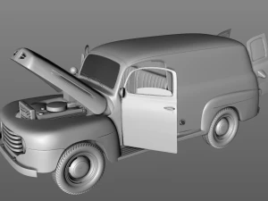 caminh&atilde;o de painel for-d f-1 1948 Modelo 3D