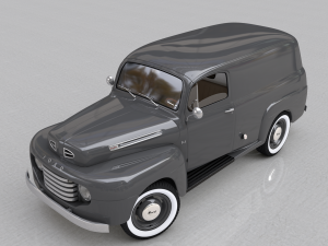 for-d f-1 panel truck 1948 3D 模型