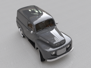 for-d f-1 panel truck 1948 Model 3D