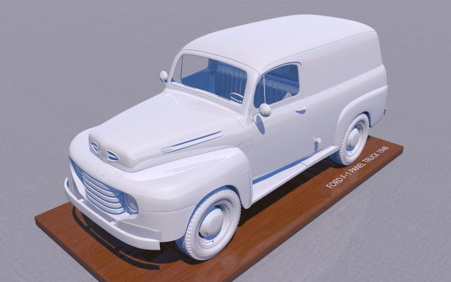 for-d f-1 panel truck 1948 Modèles 3D en vedette .c4d .max .obj .3ds .fbx .stl .blend 