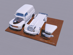 for-d f-1 panel truck 1948 Modèles 3D en vedette