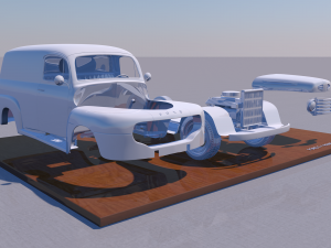 for-d f-1 panel truck 1948 Modèles 3D en vedette