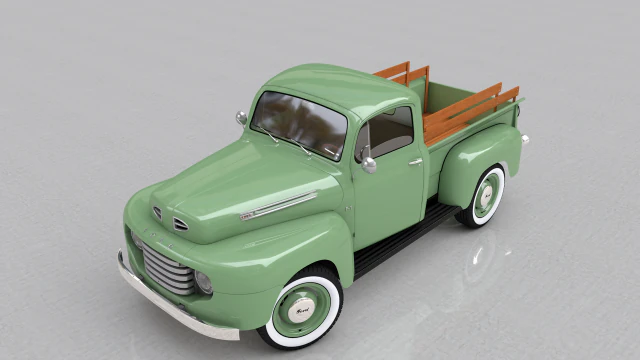 for-d f-1 pickup - 1948 3D Model .c4d .max .obj .3ds .fbx .stl .blend