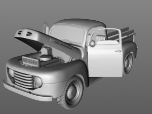 for-d f-1 pickup - 1948 3D Model