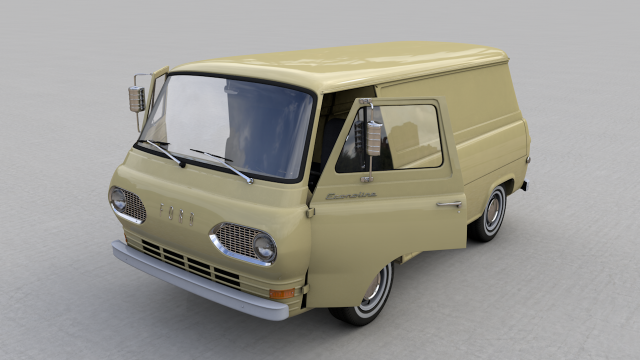 for d econoline e100 van 1962 3D in 3DExport