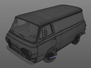 for d econoline e100 van - 1962 3D Model