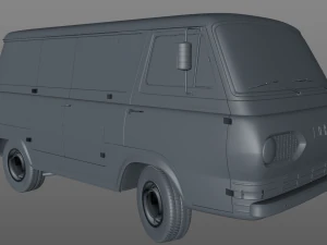 for d econoline e100 van - 1962 3D Model