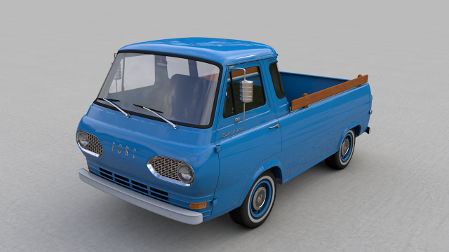 for d econoline e100 pickup 1962 Model 3D .c4d .max .obj .3ds .fbx .stl .blend 