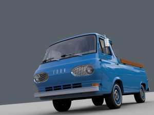 for d econoline e100 pickup 1962 Model 3D