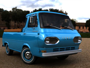 for d econoline e100 pickup 1962 3D Model