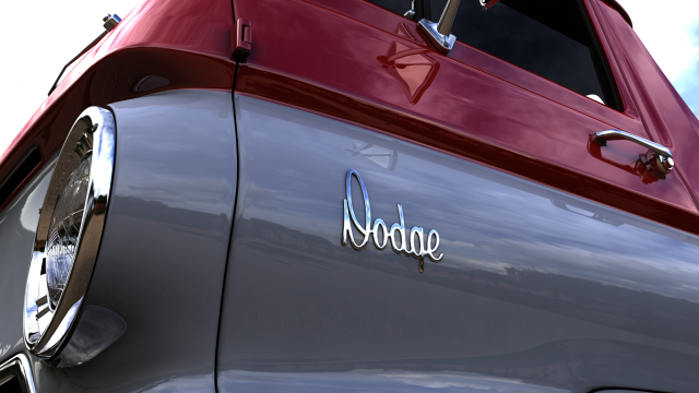 dodge a100 compact pickup 1964 Model 3D .c4d .max .obj .3ds .fbx .stl .blend 