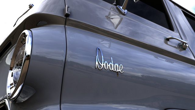 dodge a100 compact window 1964 3D Модель .c4d .max .obj .3ds .fbx .stl .blend 