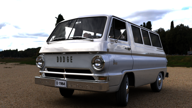 dodge a100 compact window 1964 3D in 3DExport