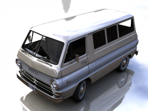 dodge a100 compact window 1964 3D Модель