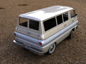 dodge a100 compact window 1964 3D Model