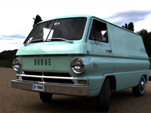 dodge a100 compact van 1964 3D मॉडल