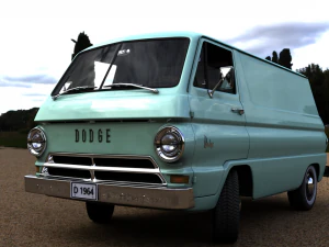 dodge a100 compact van 1964 3D Model