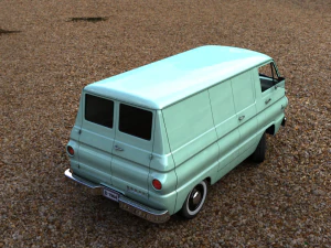 dodge a100 compact van 1964 3D Model