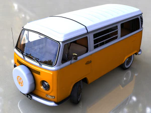 volkswagen t2 westfalia campista 1968 Modelo 3D