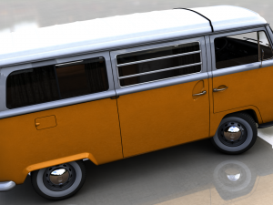 volkswagen t2 westfalia camper 1968 3D 모델