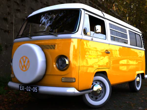 volkswagen t2 westfalia campista 1968 Modelo 3D
