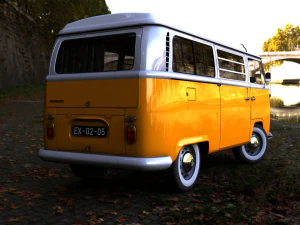 volkswagen t2 westfalia campista 1968 Modelo 3D