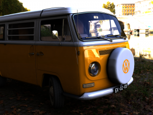 volkswagen t2 westfalia camper 1968 3D 모델