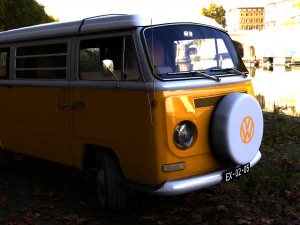 volkswagen t2 westfalia campista 1968 Modelo 3D