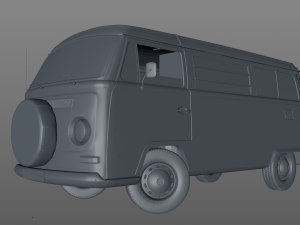 volkswagen t2 westfalia camper 1968 3D 모델